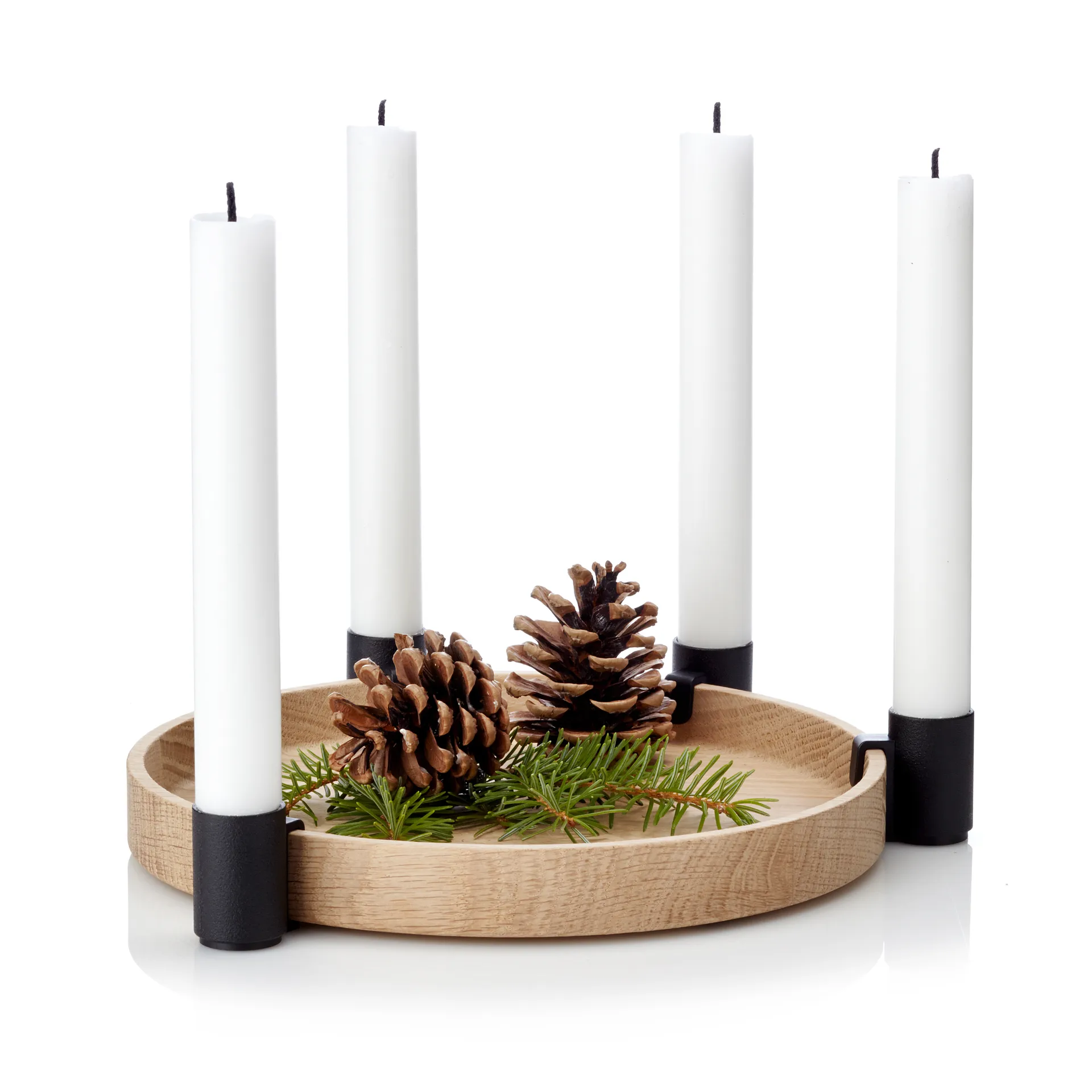 Luna adventslysestake, eik-svart Applicata