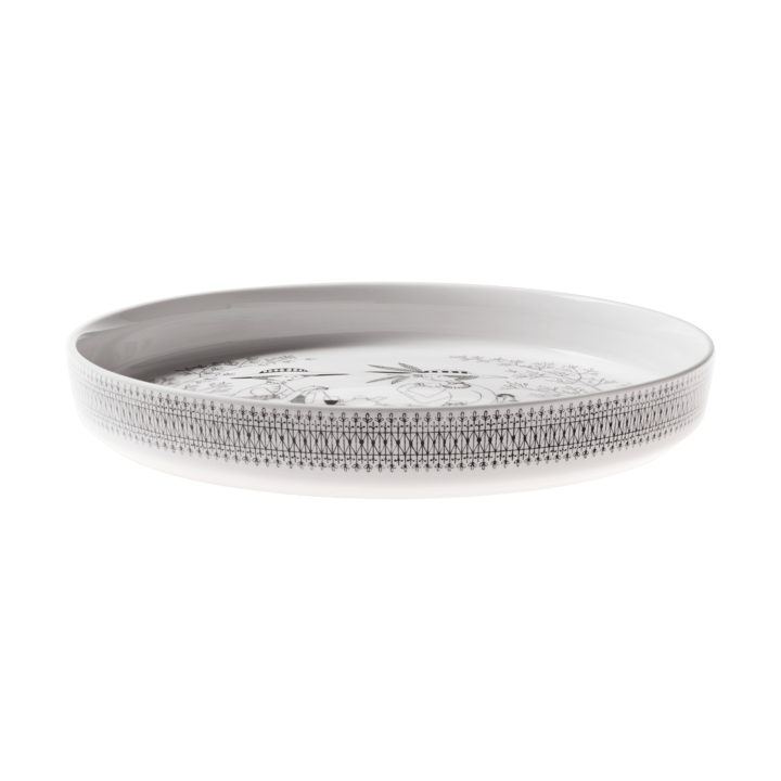 Emilia paiform Ø28 cm, Svart-hvit Arabia