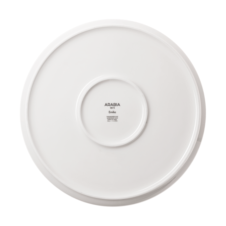 Emilia paiform Ø28 cm, Svart-hvit Arabia