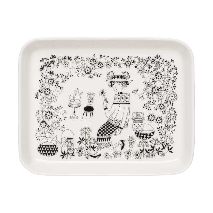 Emilia tallerken 15x19 cm - Svart-hvit - Arabia