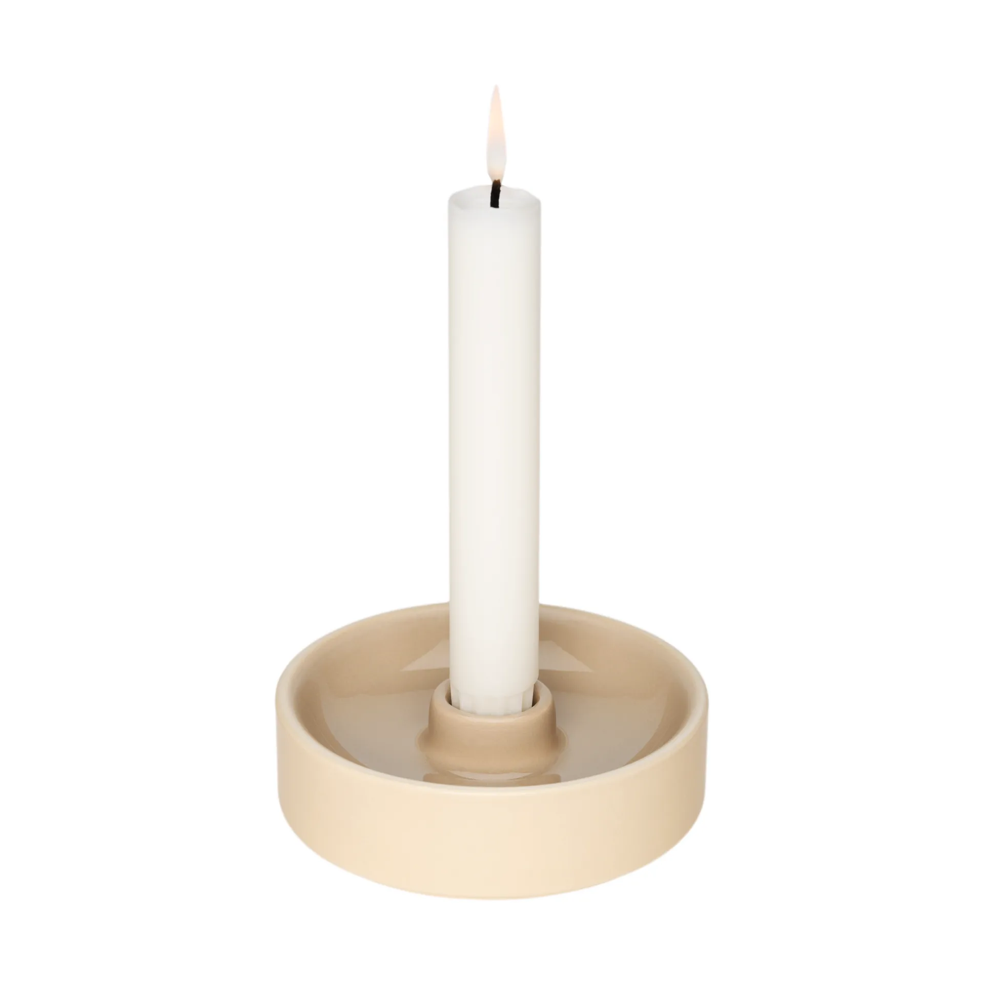 Kirnu lysestake Ø11x3,5 cm, Beige Arabia