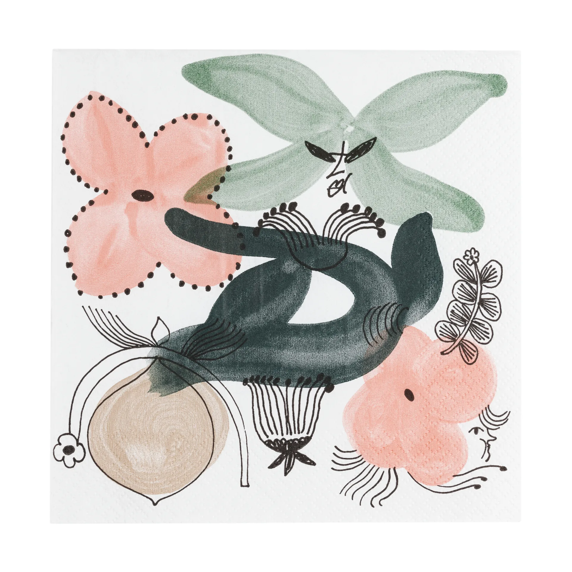 Kukkamaa papirserviett 33x33 cm 20-pk, Grønn Arabia