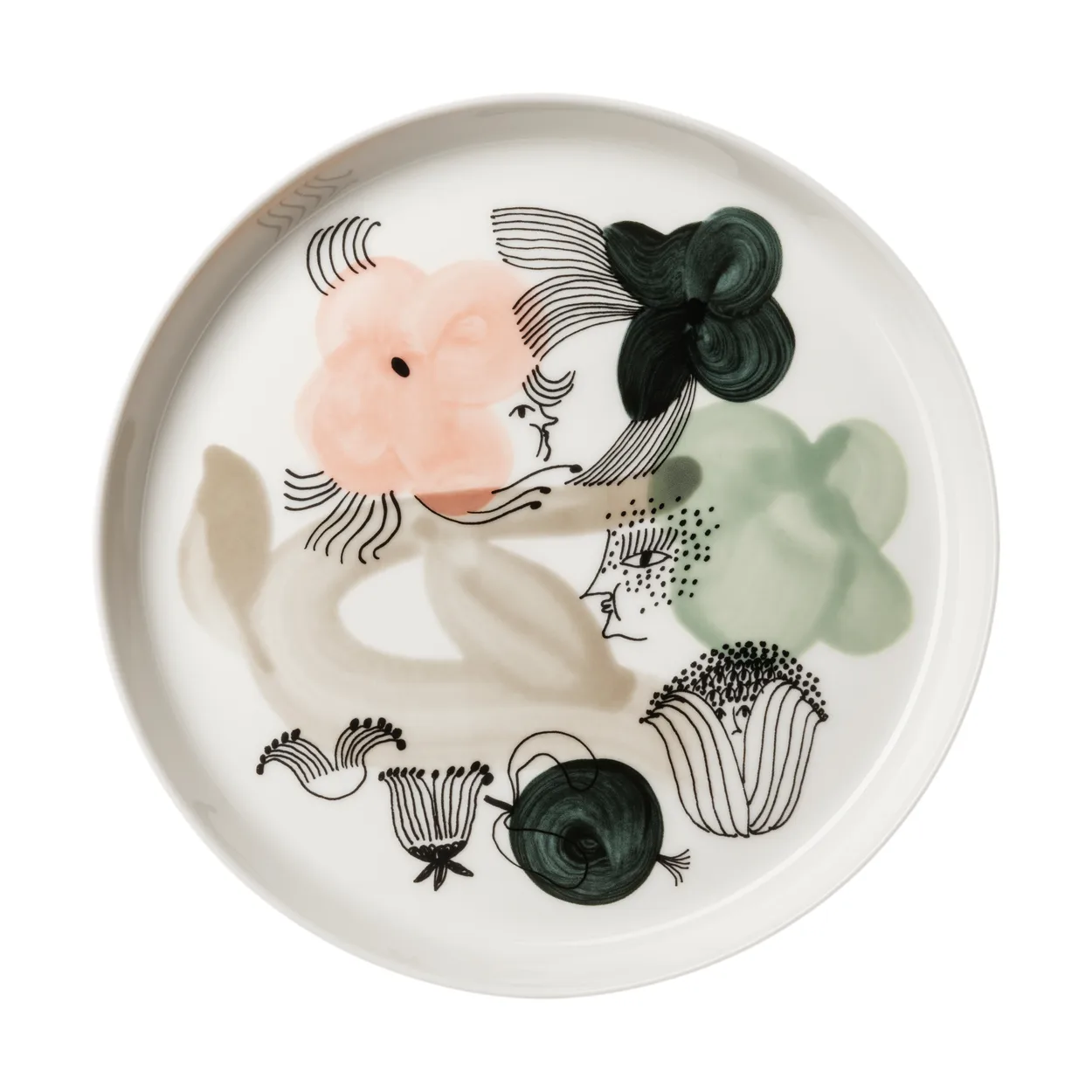 Arabia Kukkamaa tallerken Ø18,8 cm Grønn