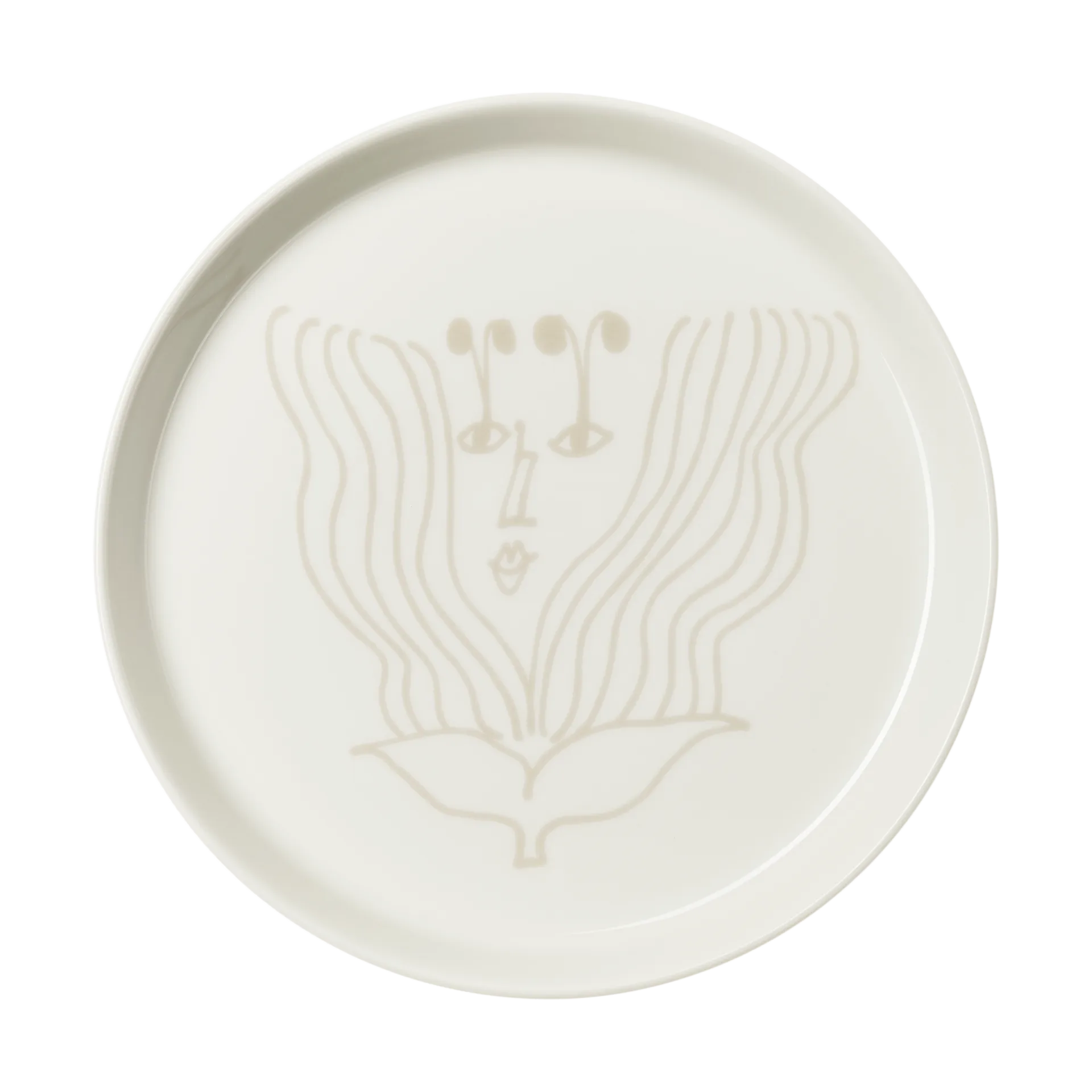 Puutarhurit tallerken Ø19 cm, Beige Arabia