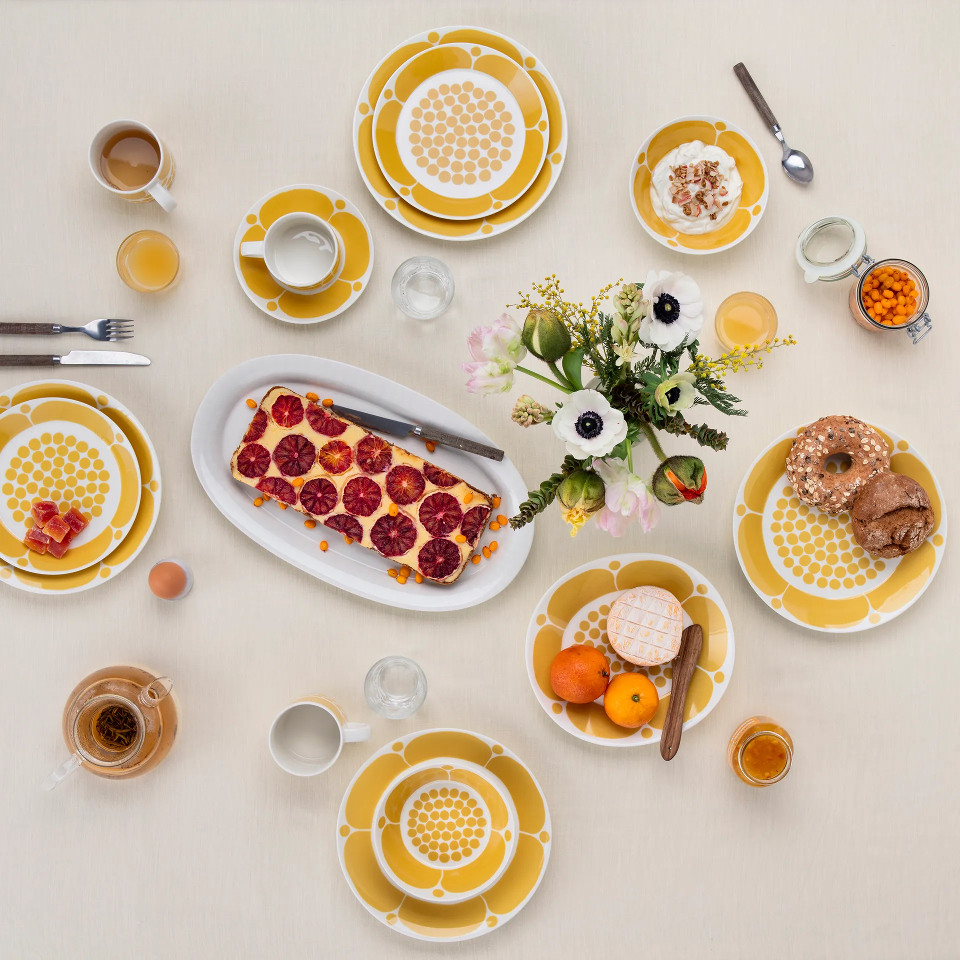 Sunnuntai tallerken, Gul, Ø26 cm Arabia