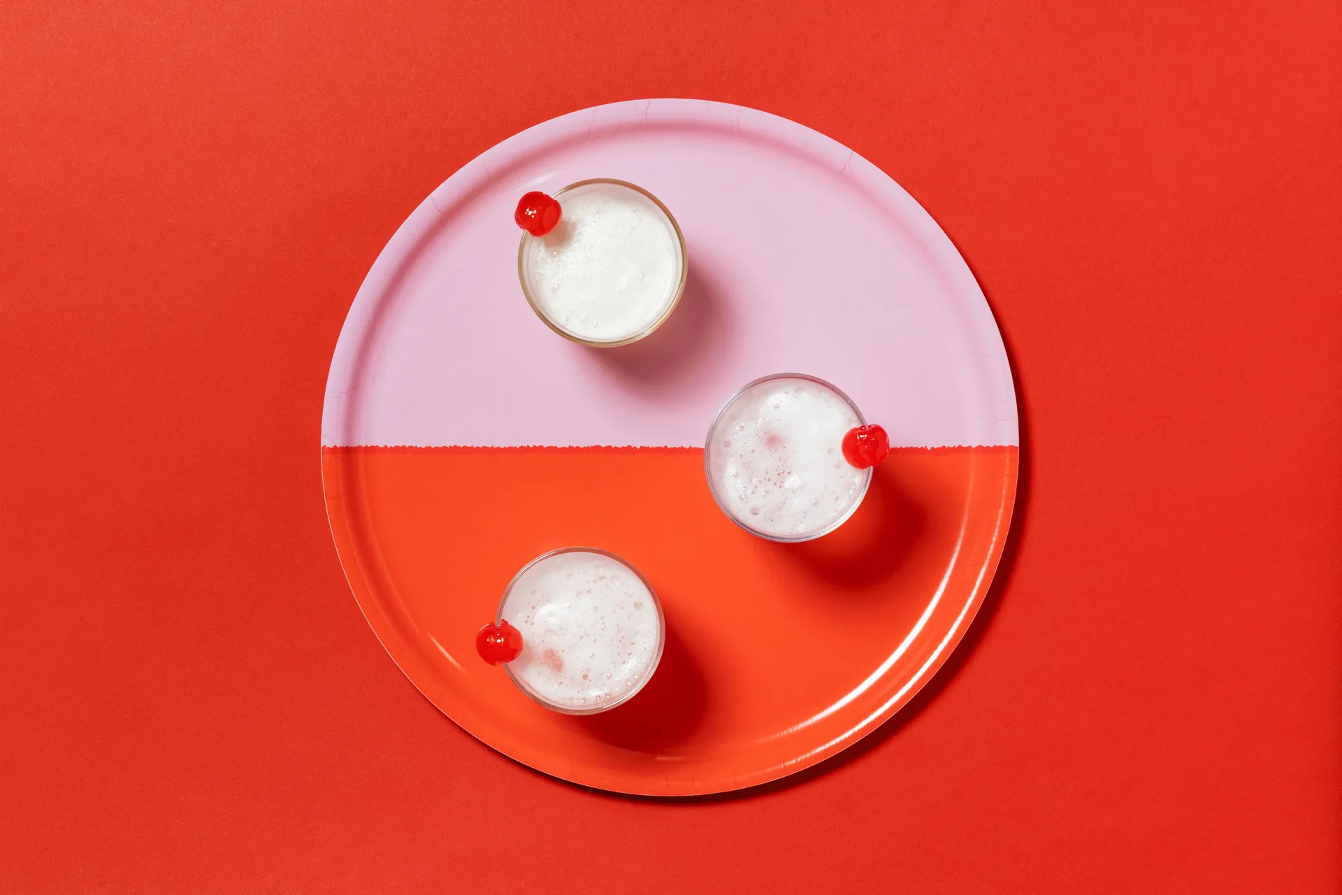 Vuokko brett Ø35 cm, 2-väri Rosa-Rød Arabia