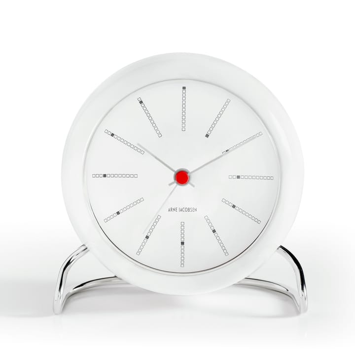 AJ Bankers bordklokke, hvit Arne Jacobsen Clocks