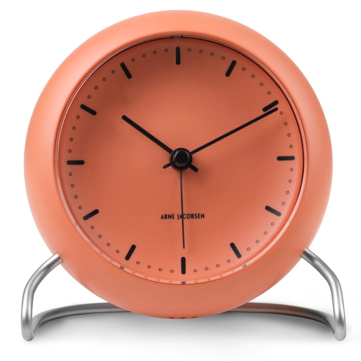 AJ City Hall bordklokke, Pale orange Arne Jacobsen Clocks
