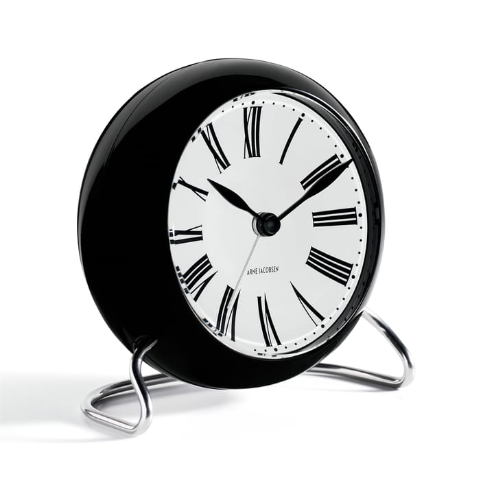 AJ Roman bordklokke, svart Arne Jacobsen Clocks