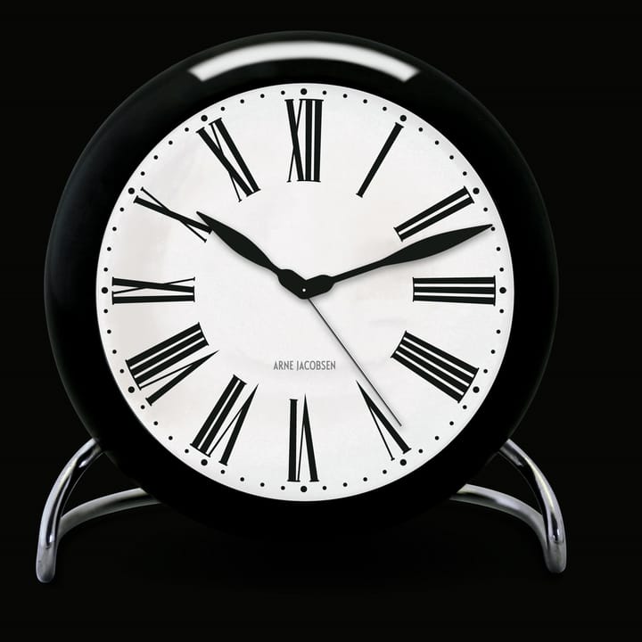 AJ Roman bordklokke, svart Arne Jacobsen Clocks