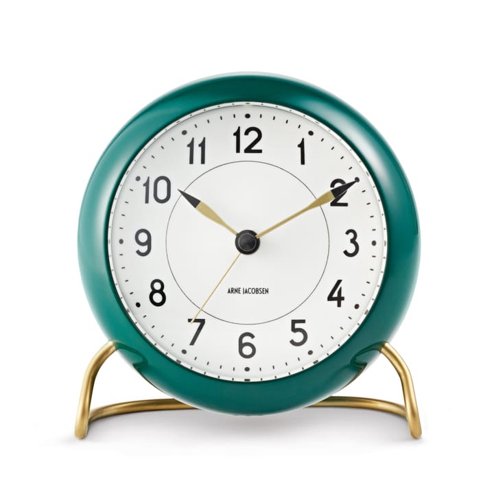 AJ Station bordklokke grønn, grønn Arne Jacobsen Clocks