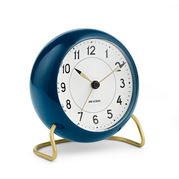 AJ Station bordklokke petrolblå, petrolblå Arne Jacobsen Clocks
