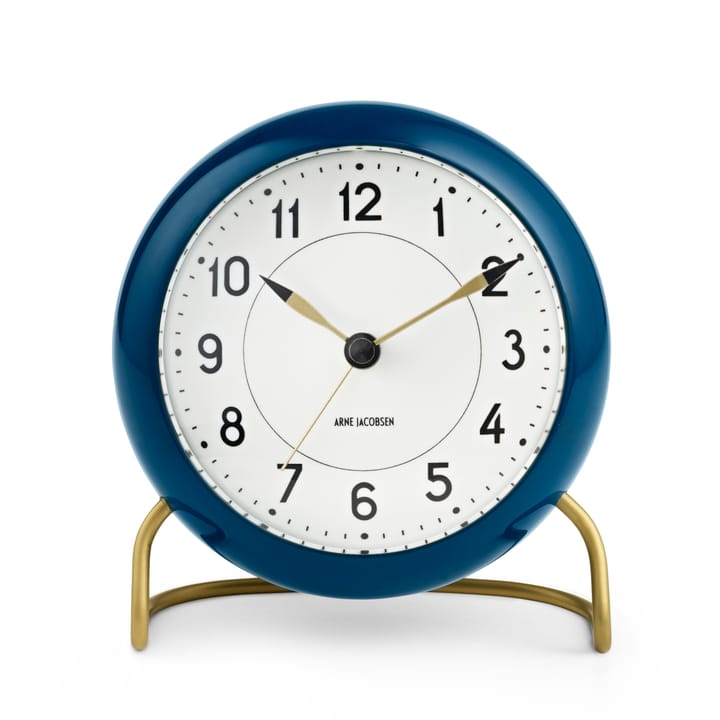AJ Station bordklokke petrolblå, petrolblå Arne Jacobsen Clocks