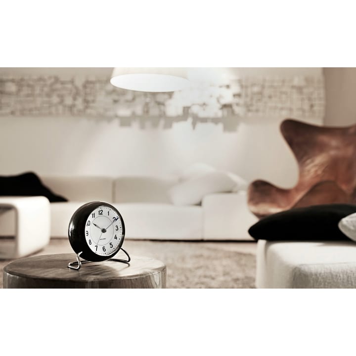 AJ Station bordklokke, svart Arne Jacobsen Clocks