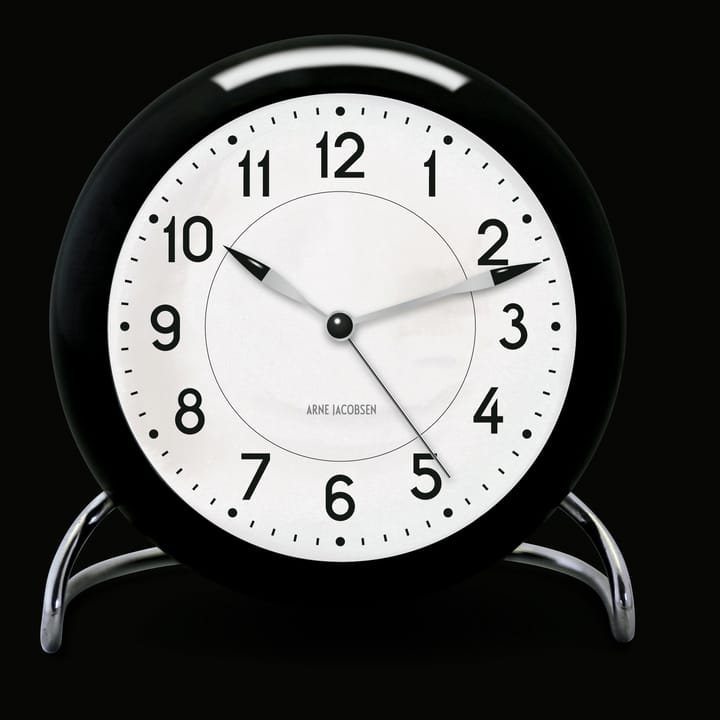 AJ Station bordklokke, svart Arne Jacobsen Clocks
