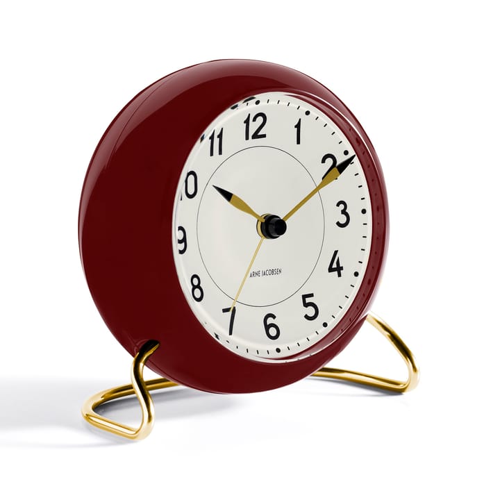 AJ Station bordur vinrødt, vinrød Arne Jacobsen Clocks