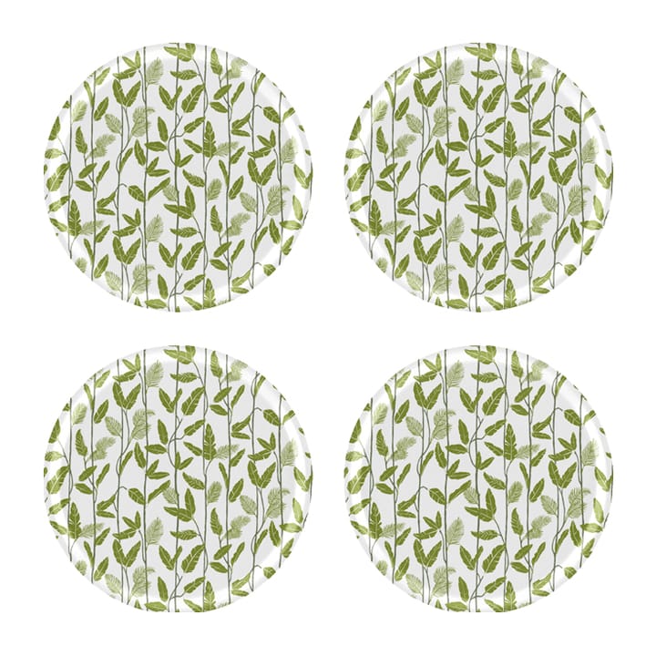 Mougli Green glassbrikke Ø 11 cm 4-pakning, Green-white Åry Home
