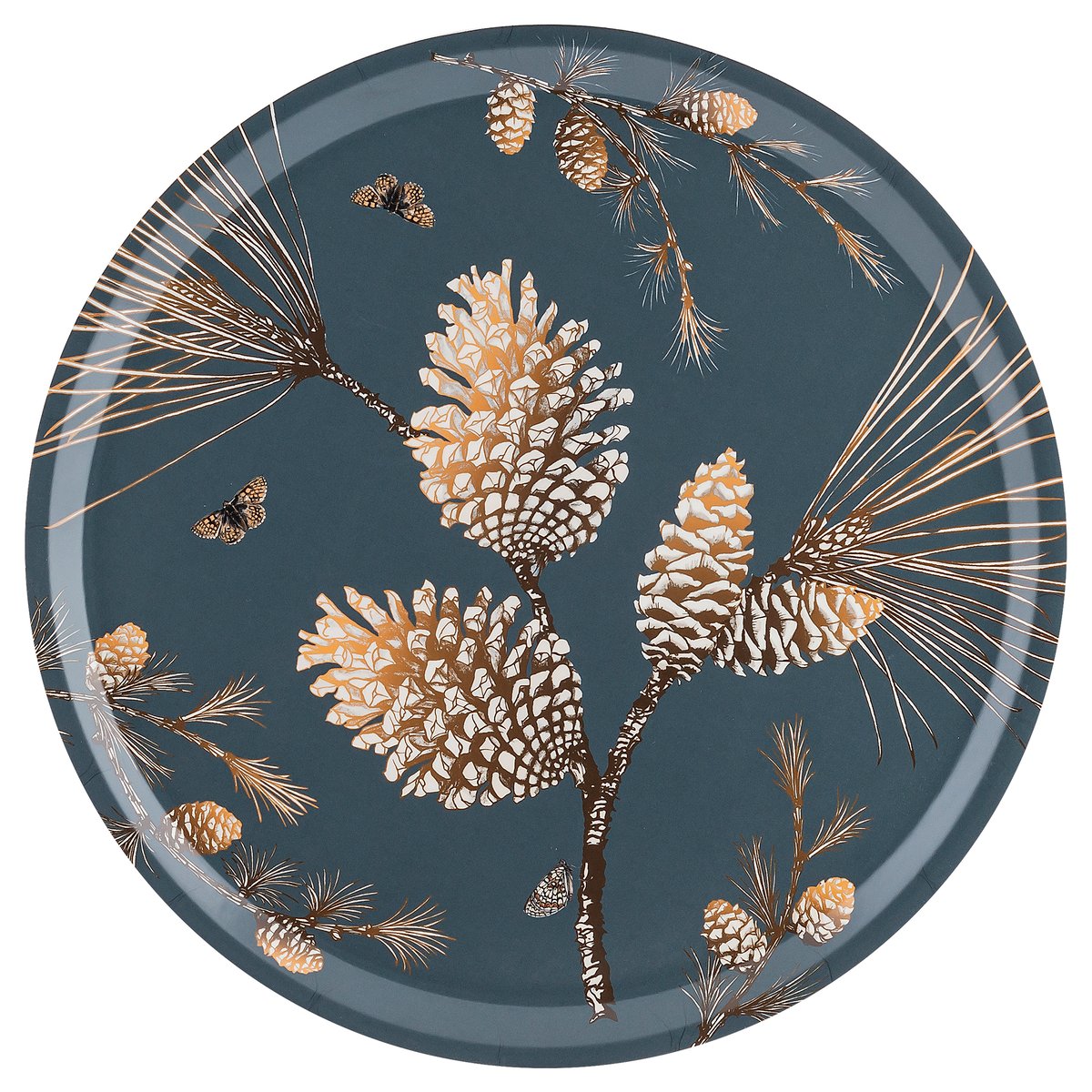 Åry Home Pine Cone brett Ø 38 cm Thunder blue