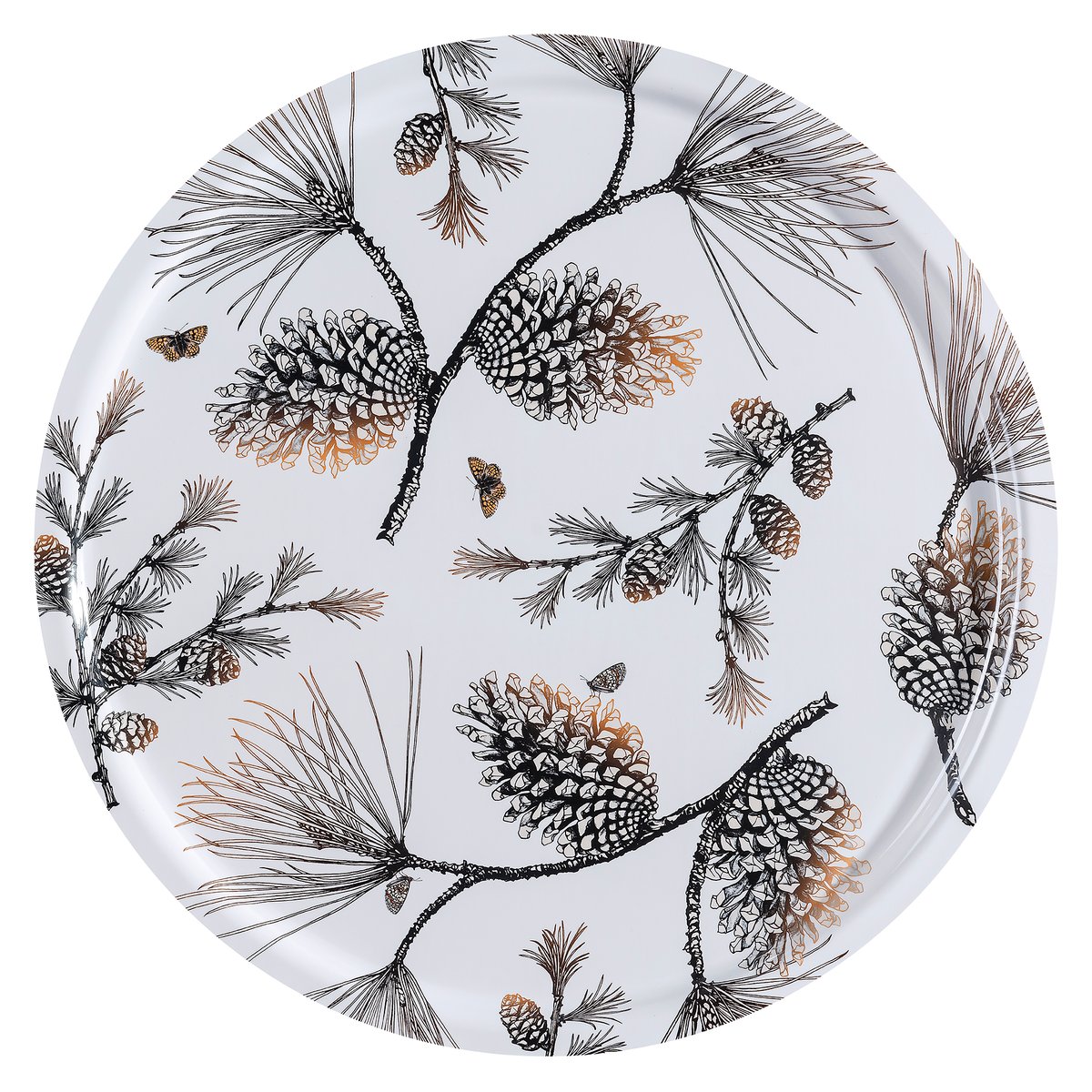 Åry Home Pine Cone brett Ø 65 cm Cotton white