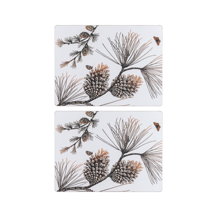 Pine Cone spisebrikke 2-pakn., Cotton white Åry Home