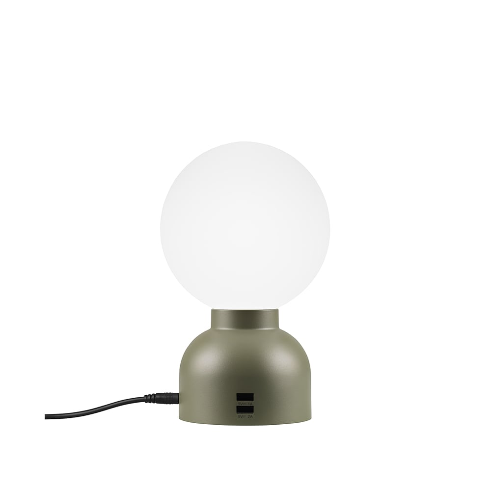 Ateljé Lyktan Pluggie bordlampe Puddergrønn, opalglass