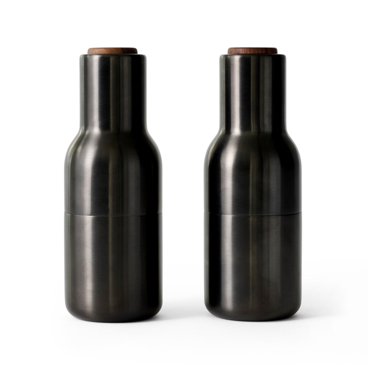 Audo Copenhagen Bottle Grinder krydderkvern metall 2-stk. Bronzed brass (valnøttlokk)
