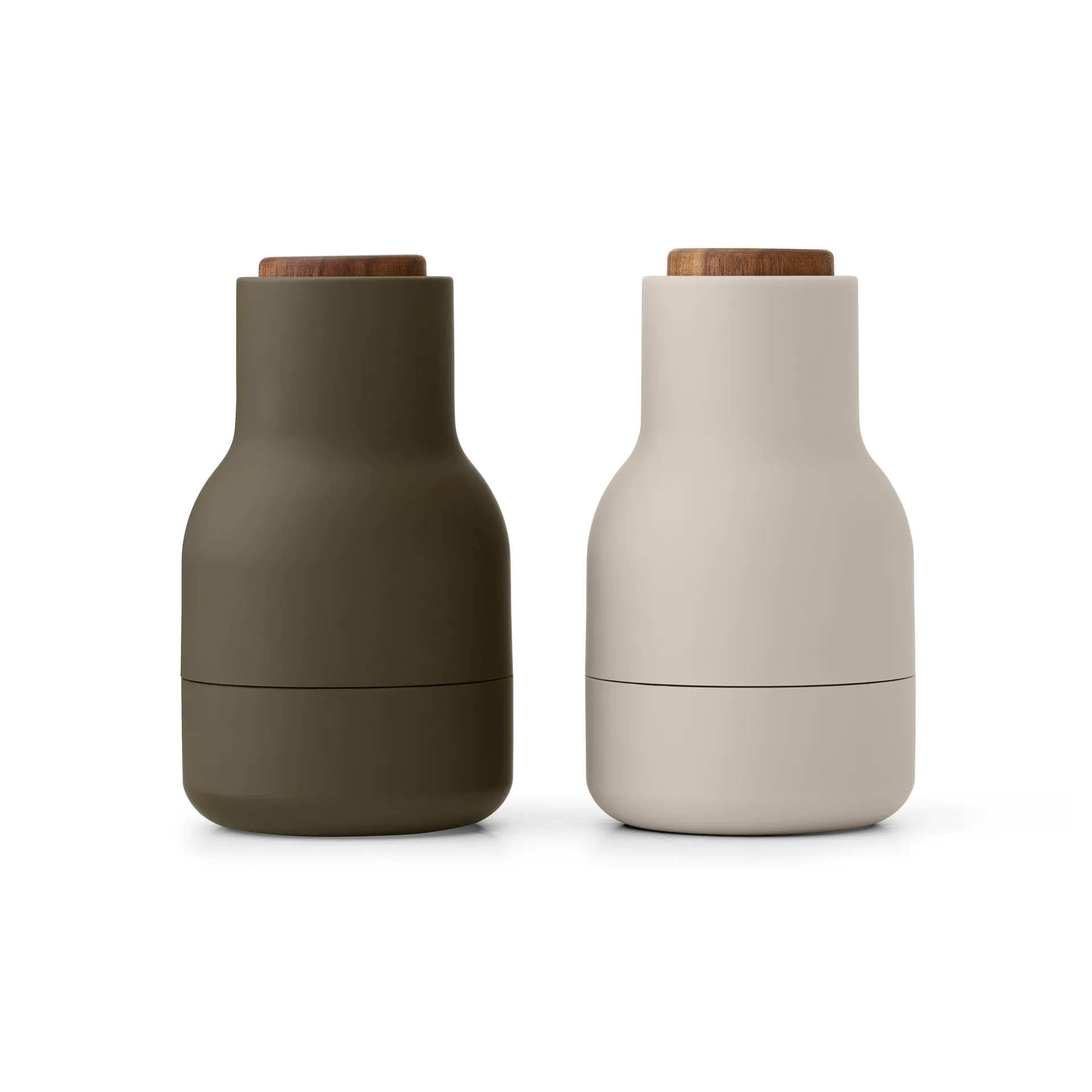 Bottle Grinder krydderkvern Small 2-pakning, Hunting green-beige-valnøtt Audo Copenhagen