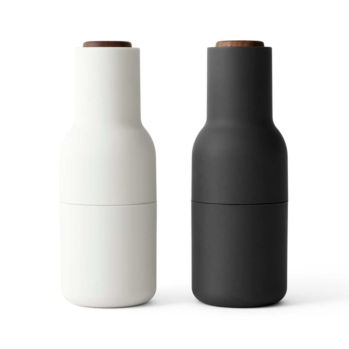 Audo Copenhagen - Bottle Grinder Ash/Carbon Plastic, Walnut Lid - Kvernere - Norm Architects - Grå