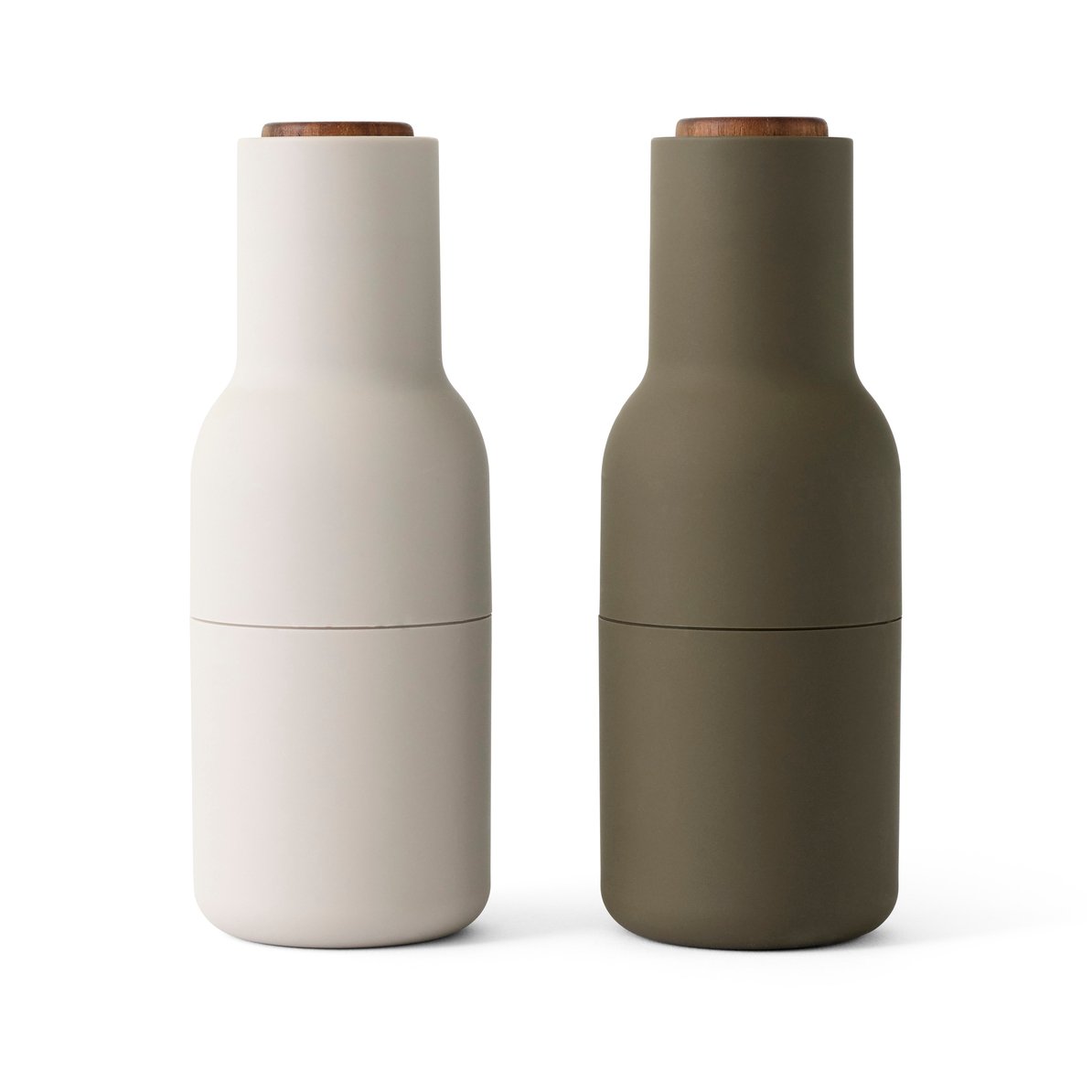 Audo Copenhagen Bottle Grinder salt og pepperkvern Hunting green-beige