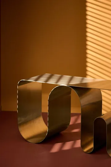 Curva solid sittebenk - Sølvfarget, 100 cm - AYTM