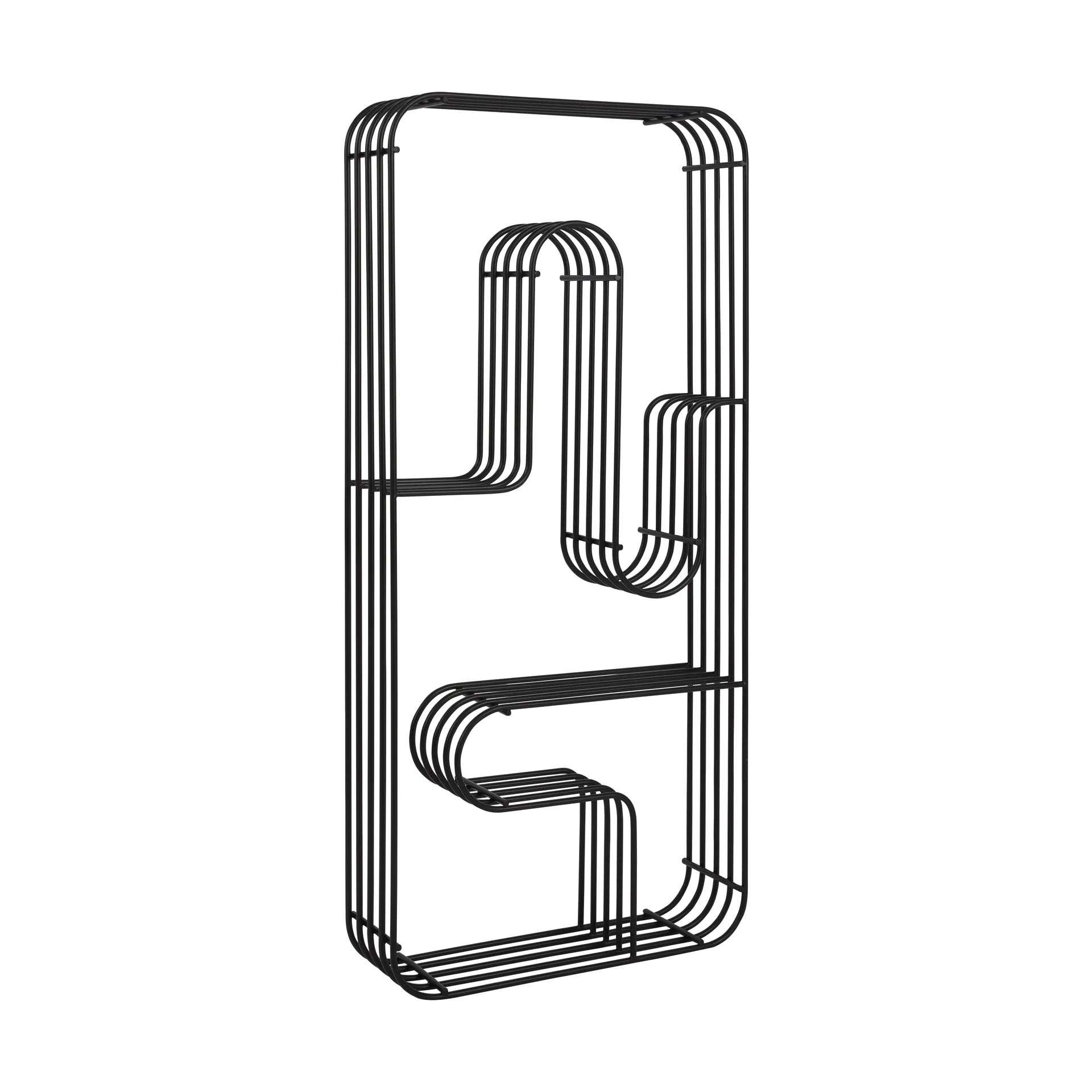 Curva vegghylle rektangulær, Svart AYTM