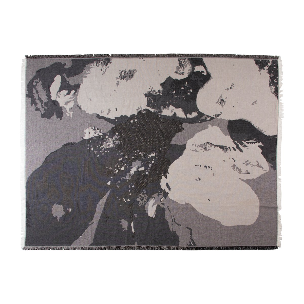 Floreo pledd 130 x 170 cm Hvit-grå