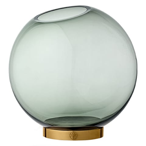 Globe vase large - grønn-messing - AYTM