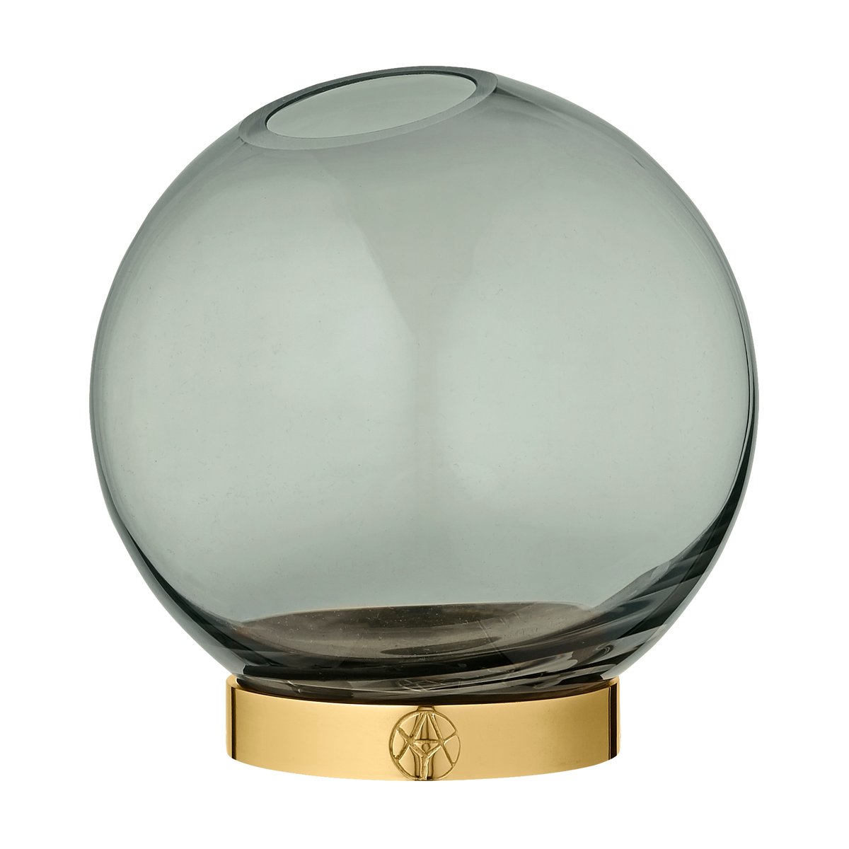 AYTM Globe vase small grønn-messing