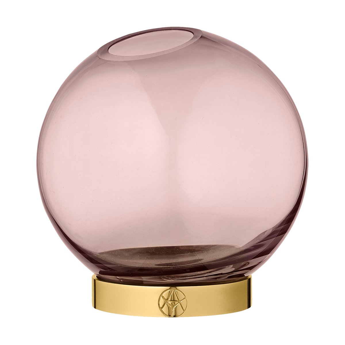 AYTM Globe vase small rosa-messing