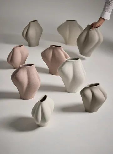 Saltare vase - Taupe, Ø13,8x30 cm - AYTM