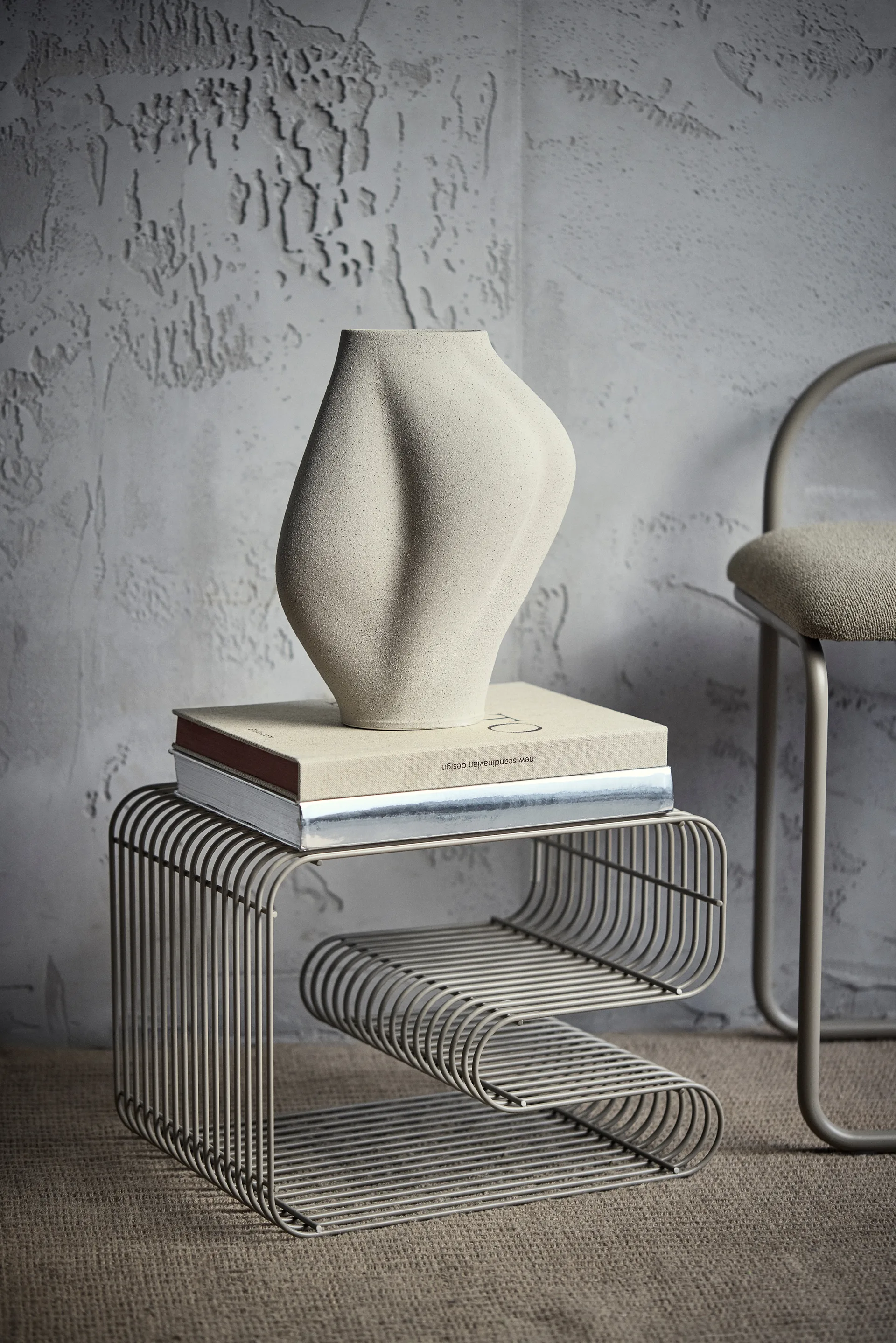 Saltare vase, Taupe, Ø17x35 cm AYTM