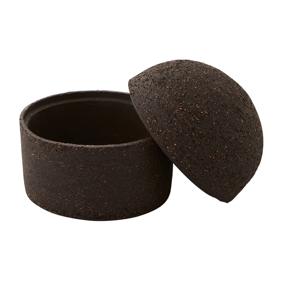 Terra oppbevaringsboks med lokk Ø 10,7 cm, Java brown AYTM