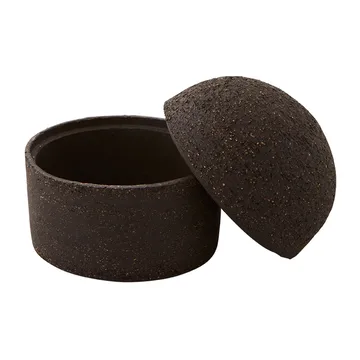 Terra oppbevaringsboks med lokk Ø 10,7 cm - Java brown - AYTM