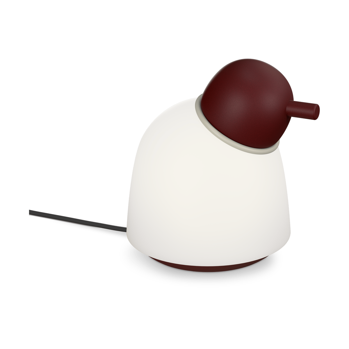 Belid Bird bordlampe 21,5 cm Mørkerød-sand-opalglass