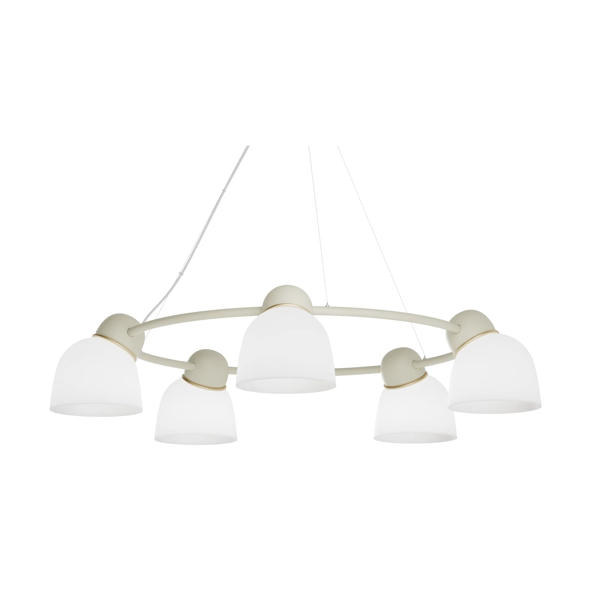 Bird takkrone Ø95,3 cm, Sand-messing-opalglass Belid