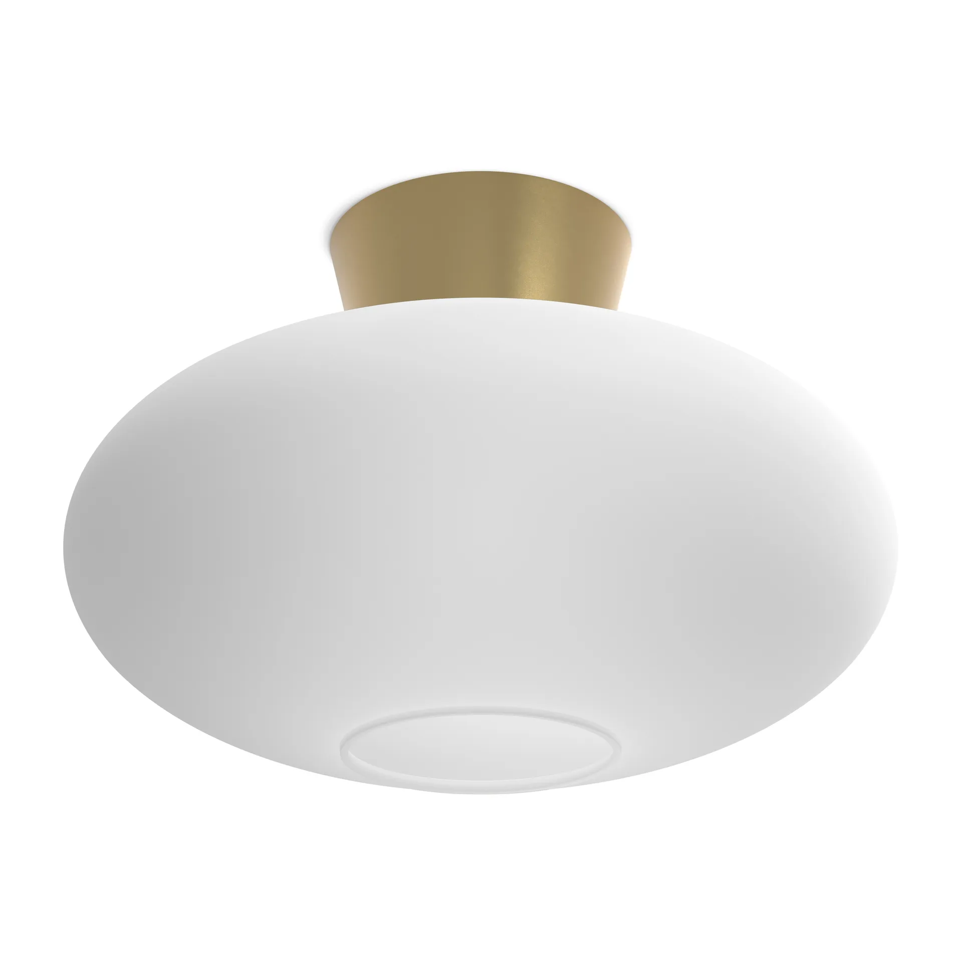 Bullo takplafond XL klart glass Ø 38 cm, Messing Belid