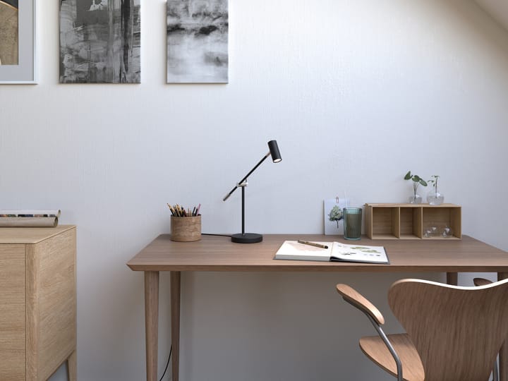 Cato bordlampe 48,5 cm, Mattsvart-sølv Belid