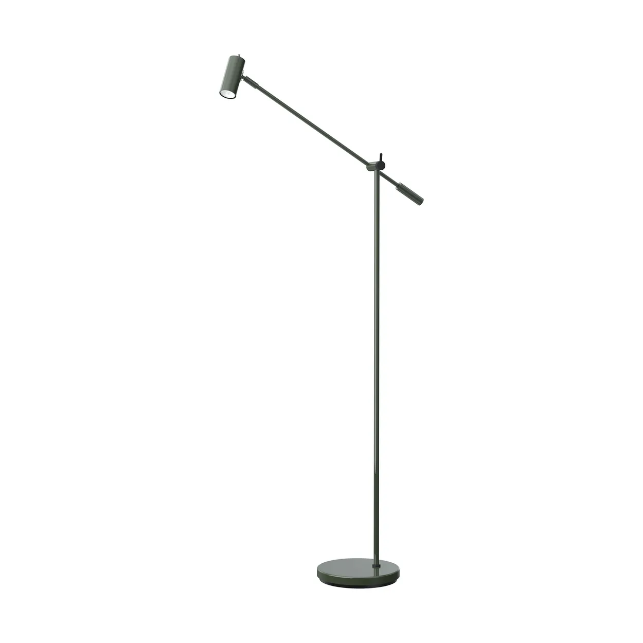 Belid Cato gulvlampe 134 cm Blank skogsgrønn-mattsvart