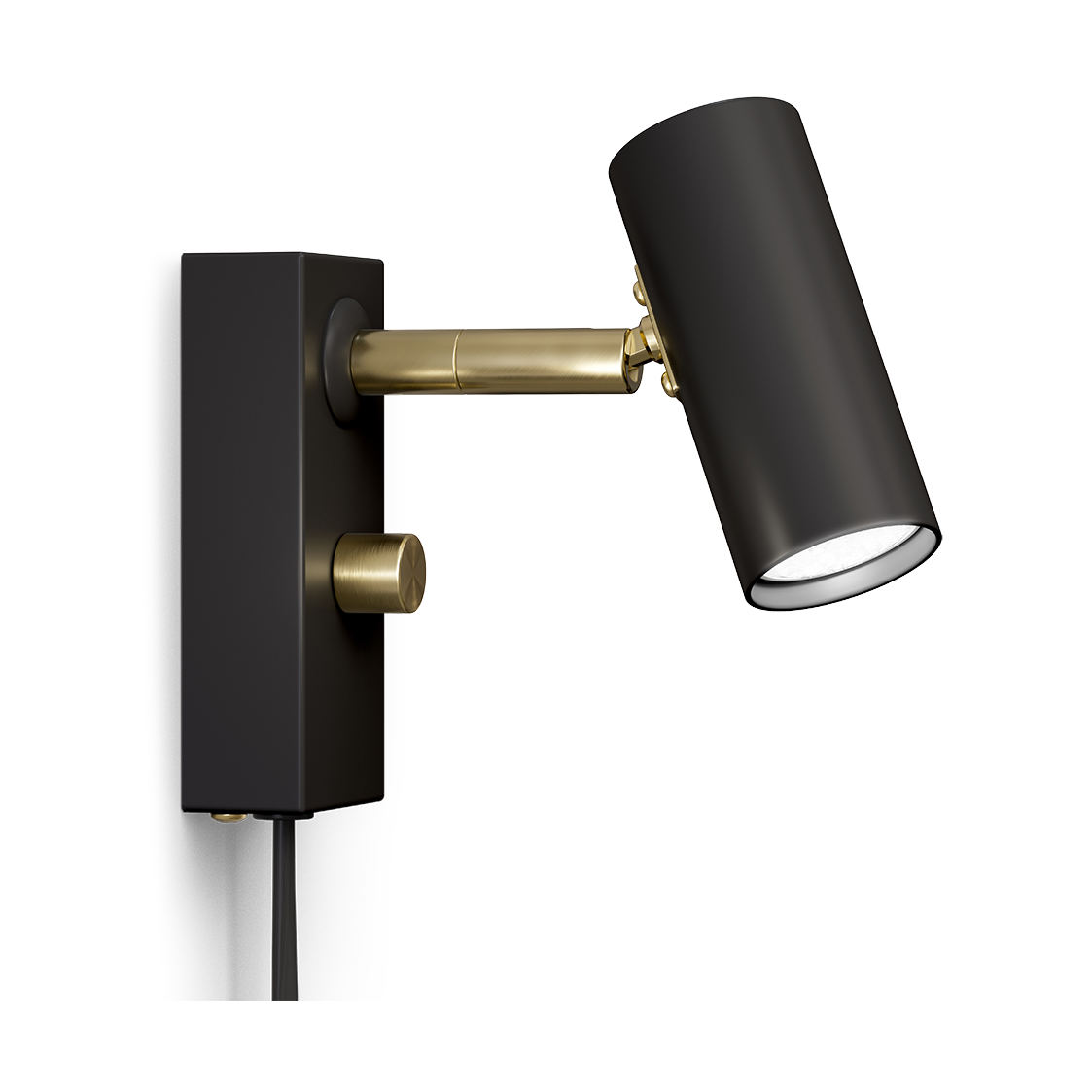 Belid Cato vegglampe Matt svart-messing