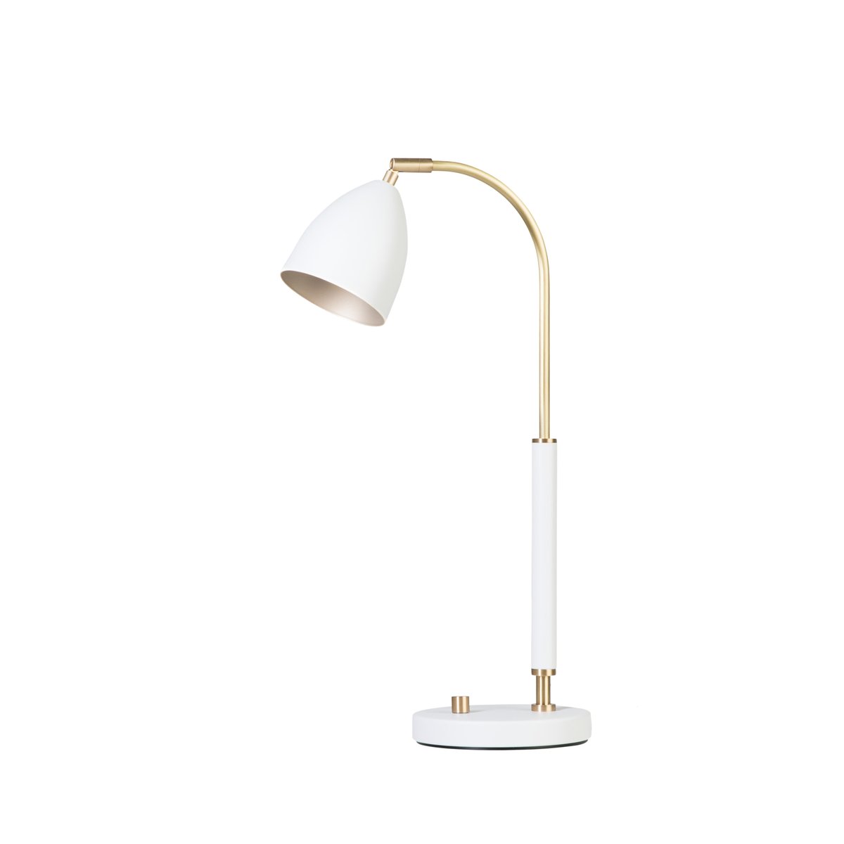 Belid, Deluxe bordlampe hvit/messing Mr16 inkl. lyskilde