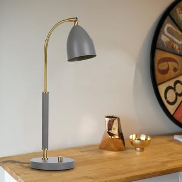 Deluxe bordlampe - varmgrå, messing - Belid