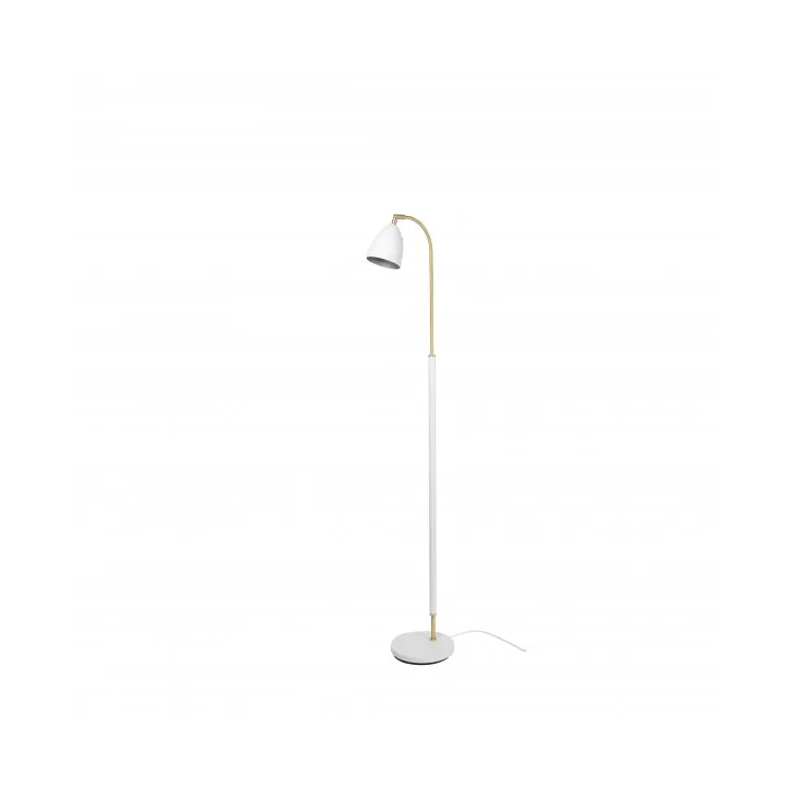 Deluxe gulvlampe med dimmer 133 cm - Hvit - Belid
