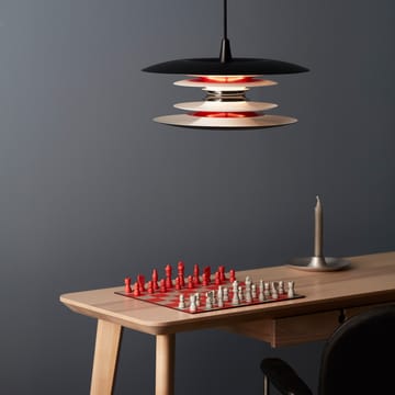 Diablo taklampe Ø40 cm - Mattsvart-blankrød - Belid