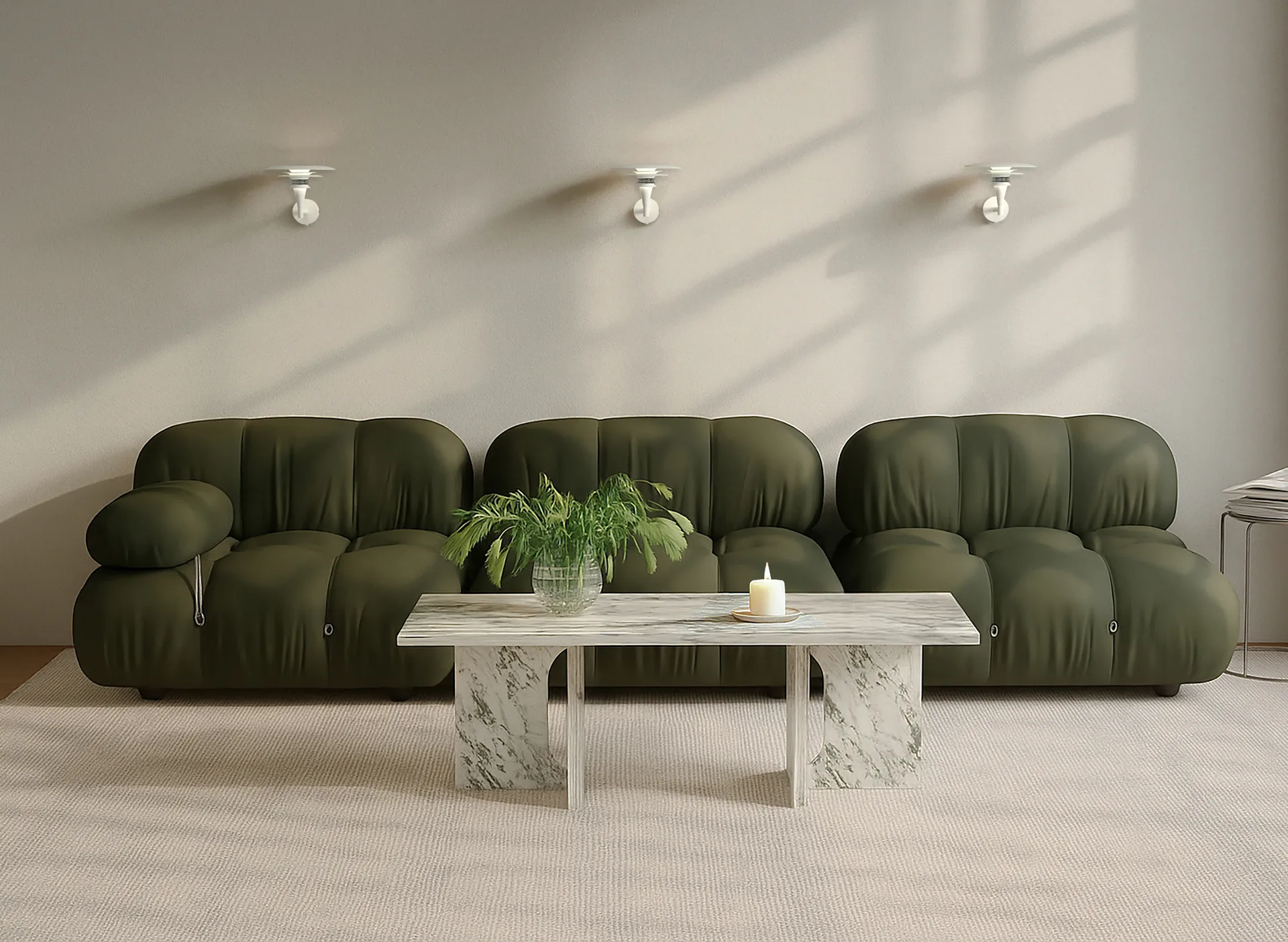 Diablo vegglampe Ø20 cm, Matthvit-krom Belid